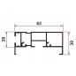 APS Profil rama corp infer R6554 aluminiu anodizat 3.9m